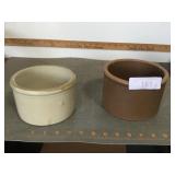 2 stoneware crocks