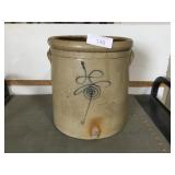 4 gallon drop target salt-glazed crock
