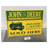 John Deere 'Sold Here' sign