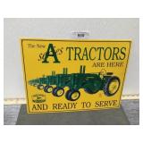 'The New A Series Tractors....' sign
