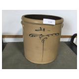 4 gallon drop 8 salt-glazed crock, cracked