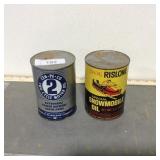 Cen-Pe-Co Motor Oil can & Rislone snowmobile oil