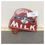 Vintage Quaker Maid Milk metal sign, 6' x 6'
