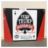 Metal Penn Trump Motor Oil sign