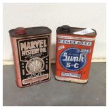 Marvel Mystery Oil can & Gunk S-C degreaser can