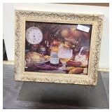 Framed Budweiser print, 18' x 15'