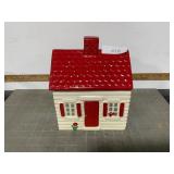 Cottage house cookie jar