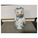 Pig on scale cookie jar