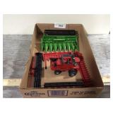 Case IH 9240 combine w/4 headers & 2 John Deere