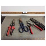 Tin snips, cutting tools