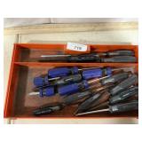 Tray of screwdrivers