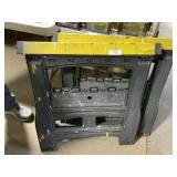 Plastic folding sawhorses