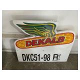 Two-sided Dekalb corrugated sign, 2' x 22'