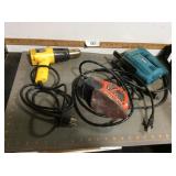 Black & Decker sander, Wagner hot air gun & Makita