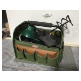 Brushes, ash shovels,bale hook in Bucket Boss tote