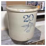Red Wing 20 gallon birch leaf Union oval crock