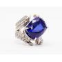Custom Platinum and 41.33C Tanzanite ring
