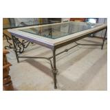 Wrought Iron and Glass Dining table