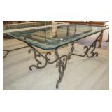 Wrought Iron and Glass Dining table