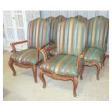 Eight Upholstered Dining Chairs