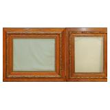 Pair of antique gilt oak frames