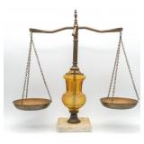 Amber glass Scale of Justice #1