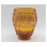Josephinenhutte Glass Gold Silver Amber Vase