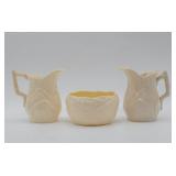 Belleek Lily Sugar and Creamers