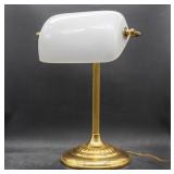 Brass library table lamp