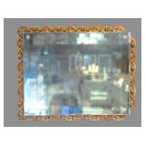 Metal framed wall mirror
