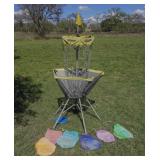 Disc golf target and discs