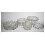 Crystal serving pieces