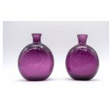 Pair of handblown vases