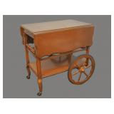 Drop leaf tea cart