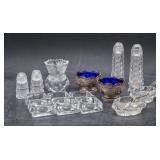 Vintage salt cellars, shakers, and more