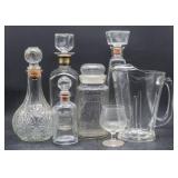 Glass decanters and barware