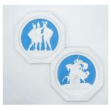 Two Russian plaster cast plaques after Feodor Tols