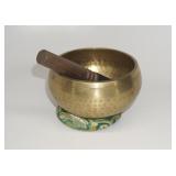 Large brass singing bowl