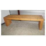 Slatted bench