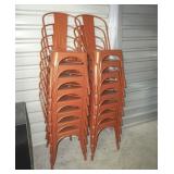 Metal stacking chairs