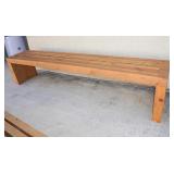 Slatted bench