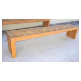 Slatted bench