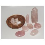 Rose quartz stones