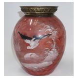 Hand painted glass globe