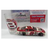NASCAR # 8 1:24 scale die cast stock car & glass