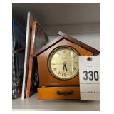 Lily clock trinket box and books
