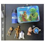 Star Wars miniature ornaments and lunchbox