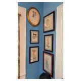 Cross stitched, precious moments framed