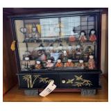 Hinamatsuri display in display case
