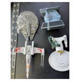 Star Wars spaceship Christmas ornaments